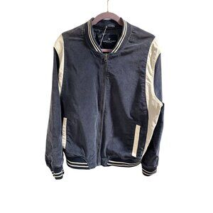 ✌️ 2/$40 ✌️American Eagle XL Denim Varsity Jacket With Honestly Script